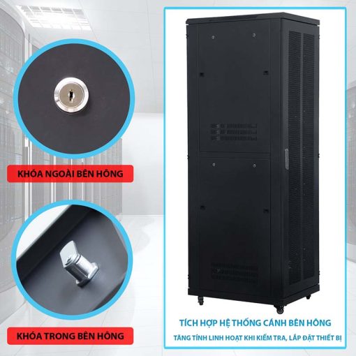 Khóa hông tủ rack 42U maxtel