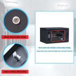 Khóa hông tủ rack 6U treo tường