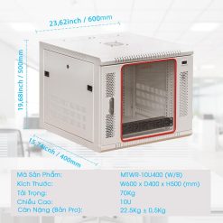 Kích thước tủ rack 10UD400