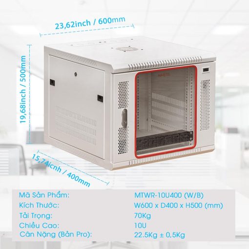 Kích thước tủ rack 10UD400