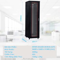 Kích thước tủ rack 42UD600