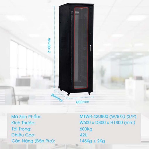 Kích thước tủ rack 42UD800
