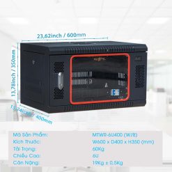 Kích thước tủ rack 6U400 Maxtel