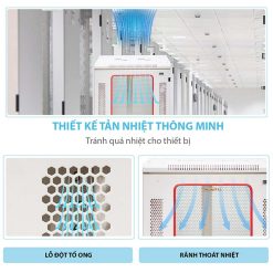 Lỗ đột thoát nhiệt của tủ rack 22U Maxtel