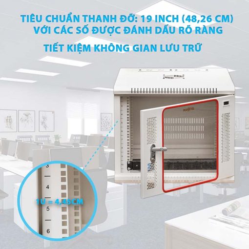 Thanh đỡ chuẩn 19inch tủ rack 10U Maxtel