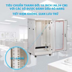 Thanh đỡ chuẩn 19inch tủ rack 22U Maxtel