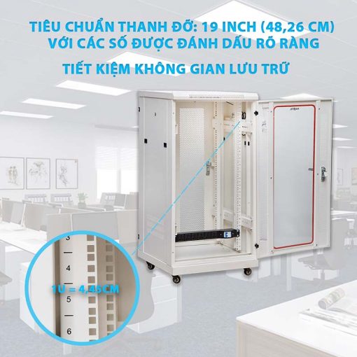 Thanh đỡ chuẩn 19inch tủ rack 22U Maxtel