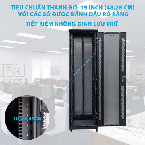 Thanh đỡ tiêu chuẩn 19inch tủ rack 42U Maxtel