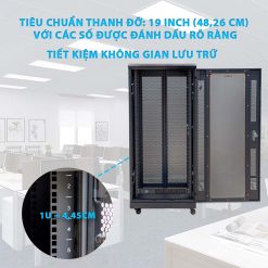 Tiêu chuẩn thanh đỡ tủ rack 27U Maxtel