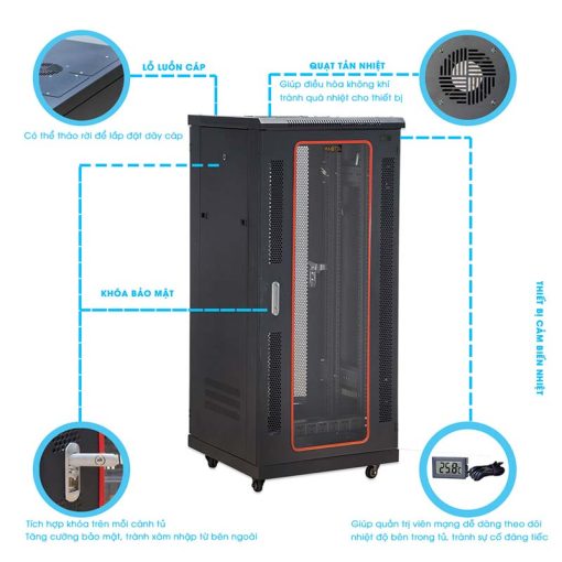 Tính năng nổ bật của tủ rack 27U Maxtel