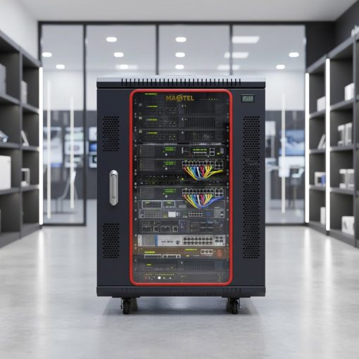 Tủ rack 15u d600 maxtel trong cửa hàng