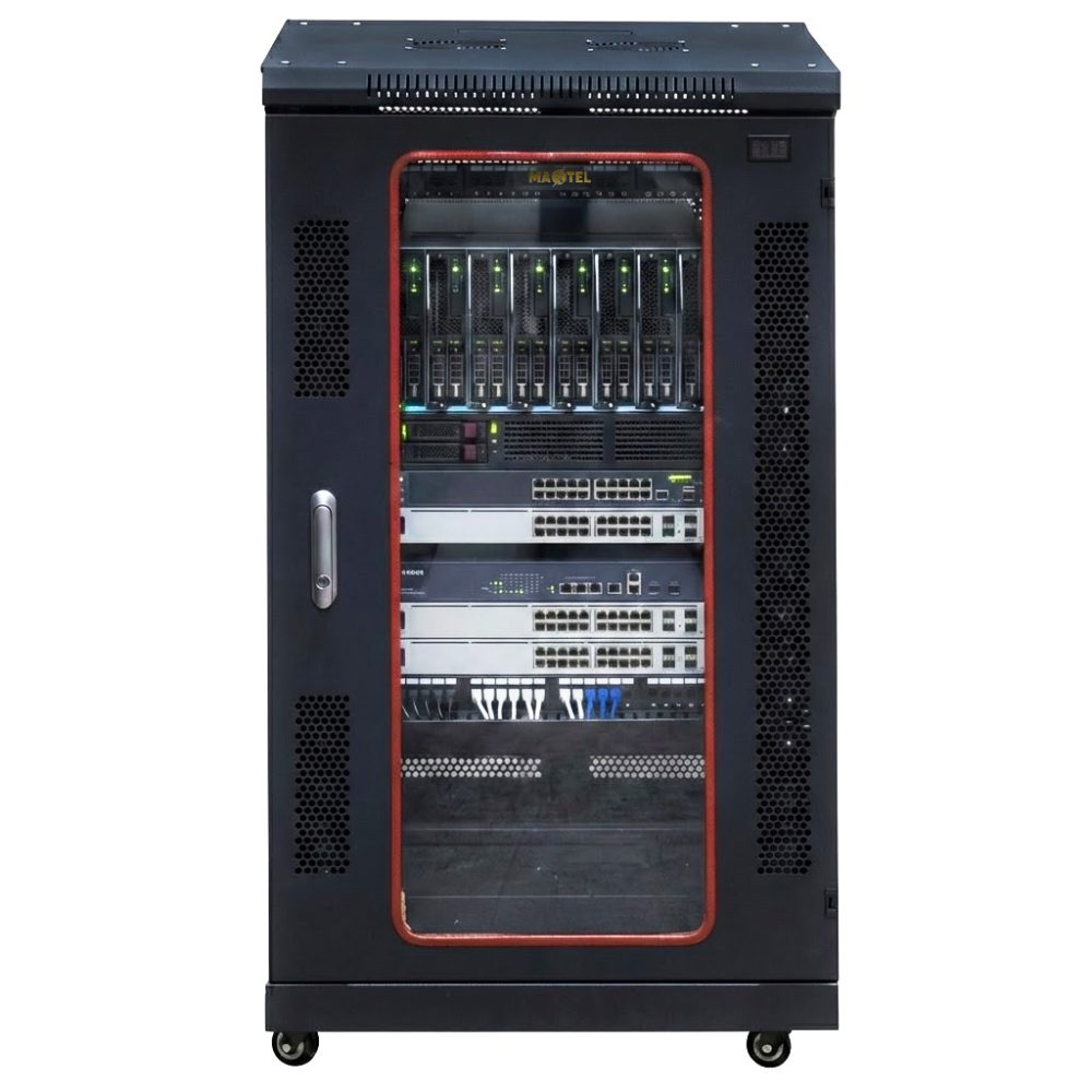 Tủ rack 20U maxtel màu đen