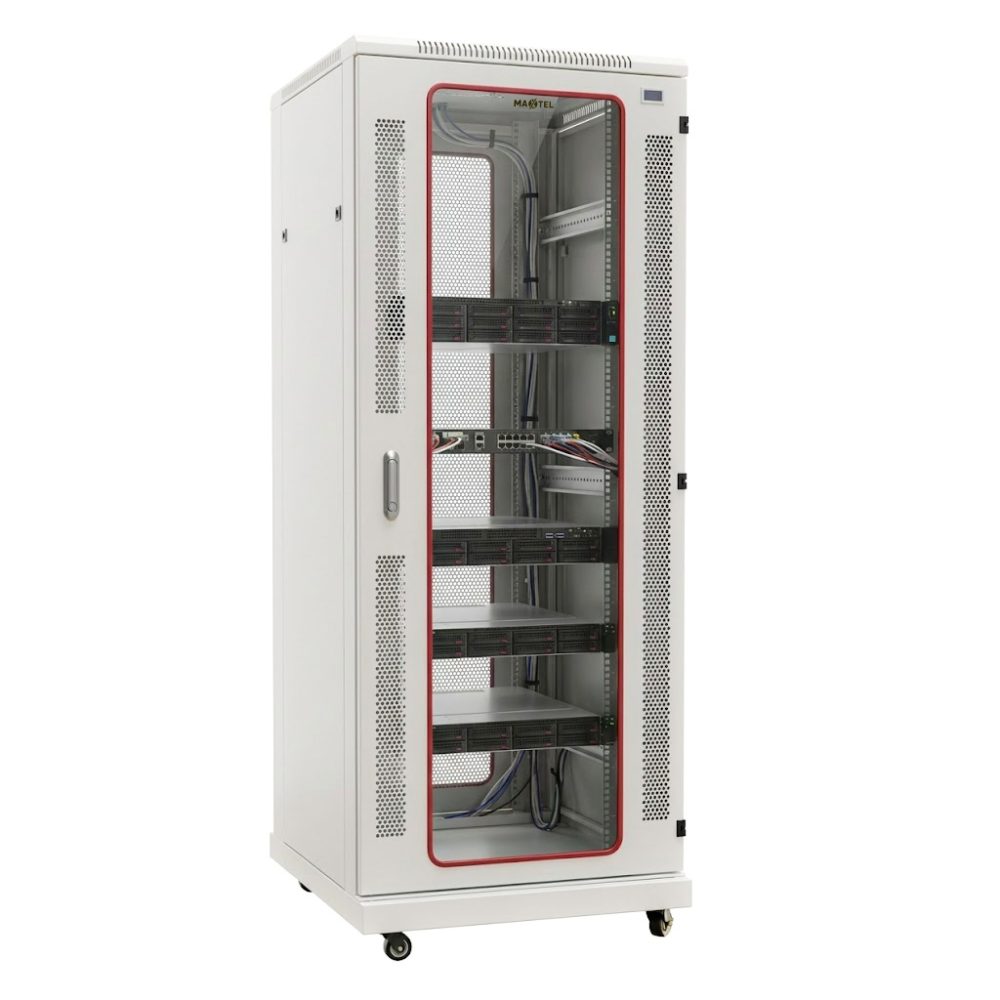 Tủ rack 32u maxtel màu trắng