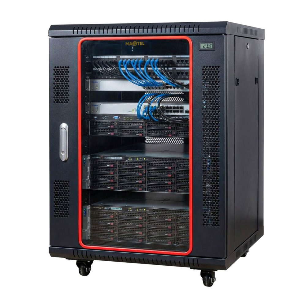 mặt trước Tủ rack 15U Maxtel