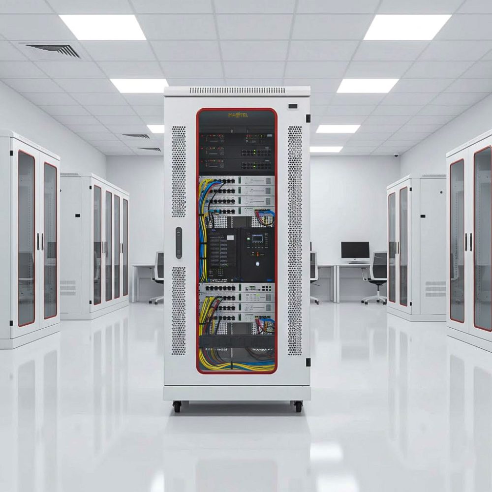 tủ mạng 22u trong môi trường máy chủ bệnh viện