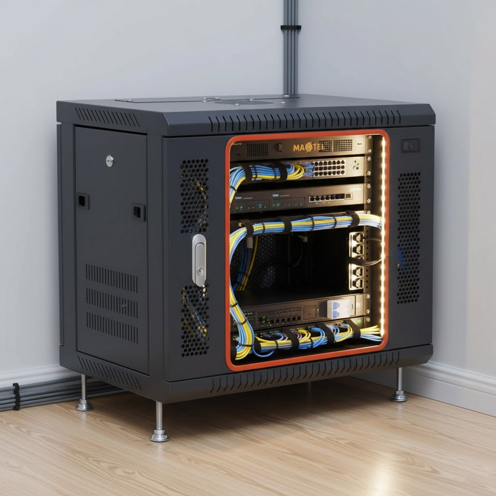tủ rack 10u đặt góc nhà