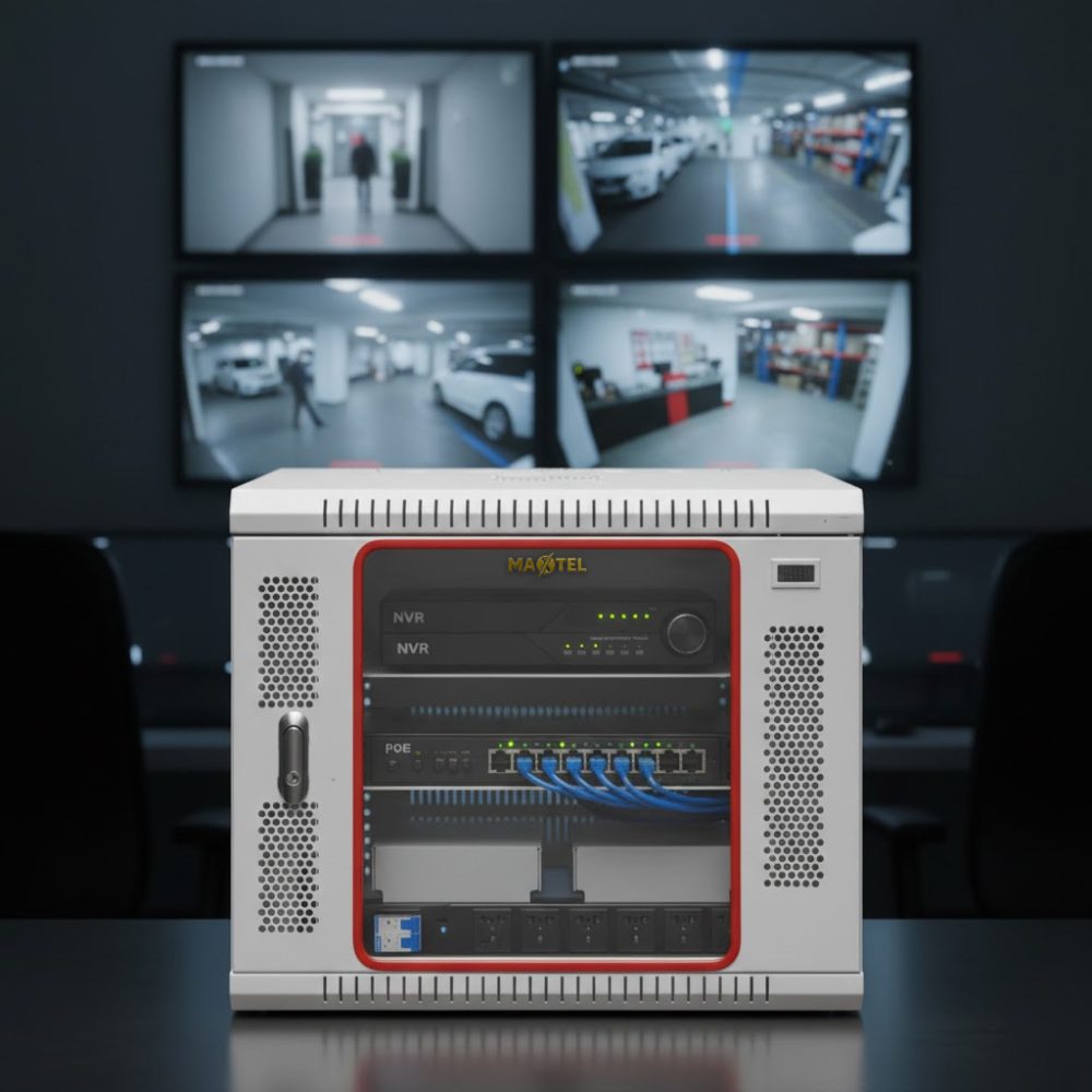 tủ rack 10u maxtel trong hệ thống giám sát