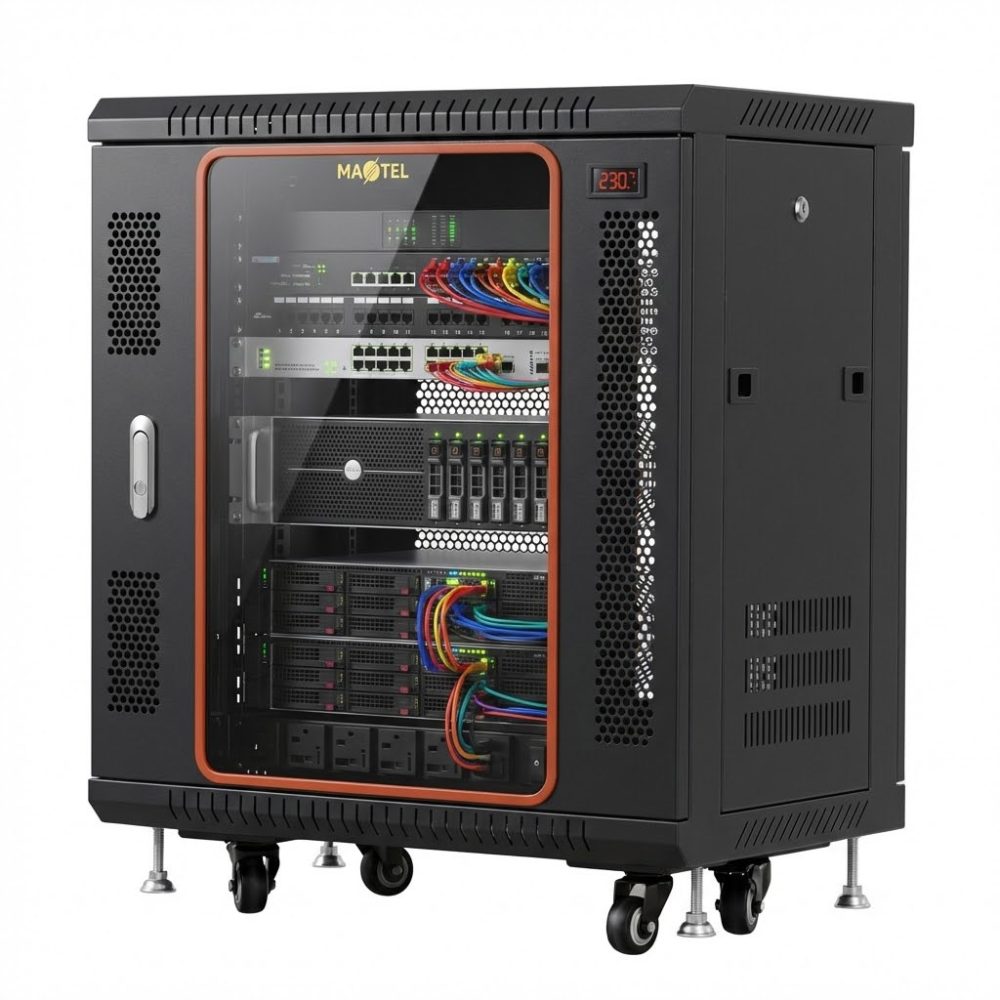 tủ rack 12u d400 đen