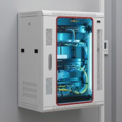 tủ rack 15u d400 lắp trong phòng kỹ thuật camera