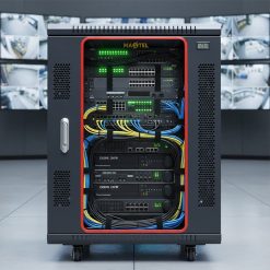 tủ rack 15u800 trong phòng điều khiển camera giám sát