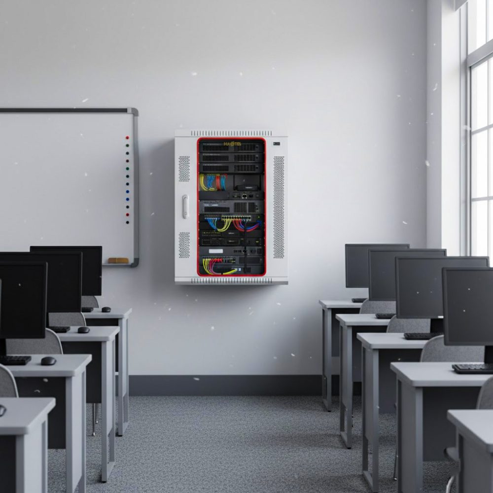 tủ rack 15ud400 maxtel trong phòng lab