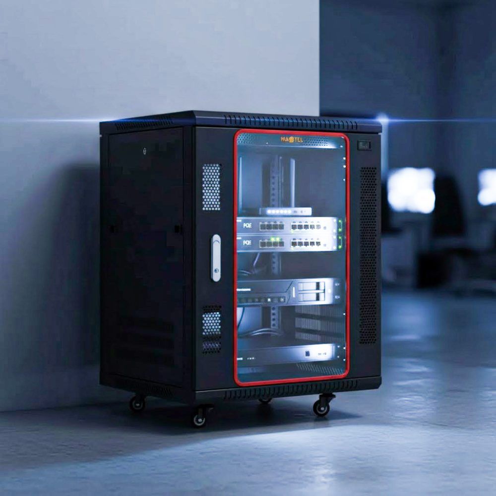 tủ rack 15ud600 maxtel trong phòng giám sát