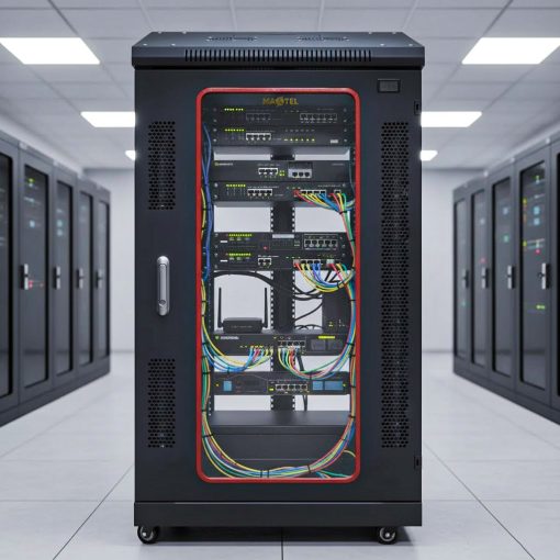 tủ rack 20u d800 maxtel trong phòng it