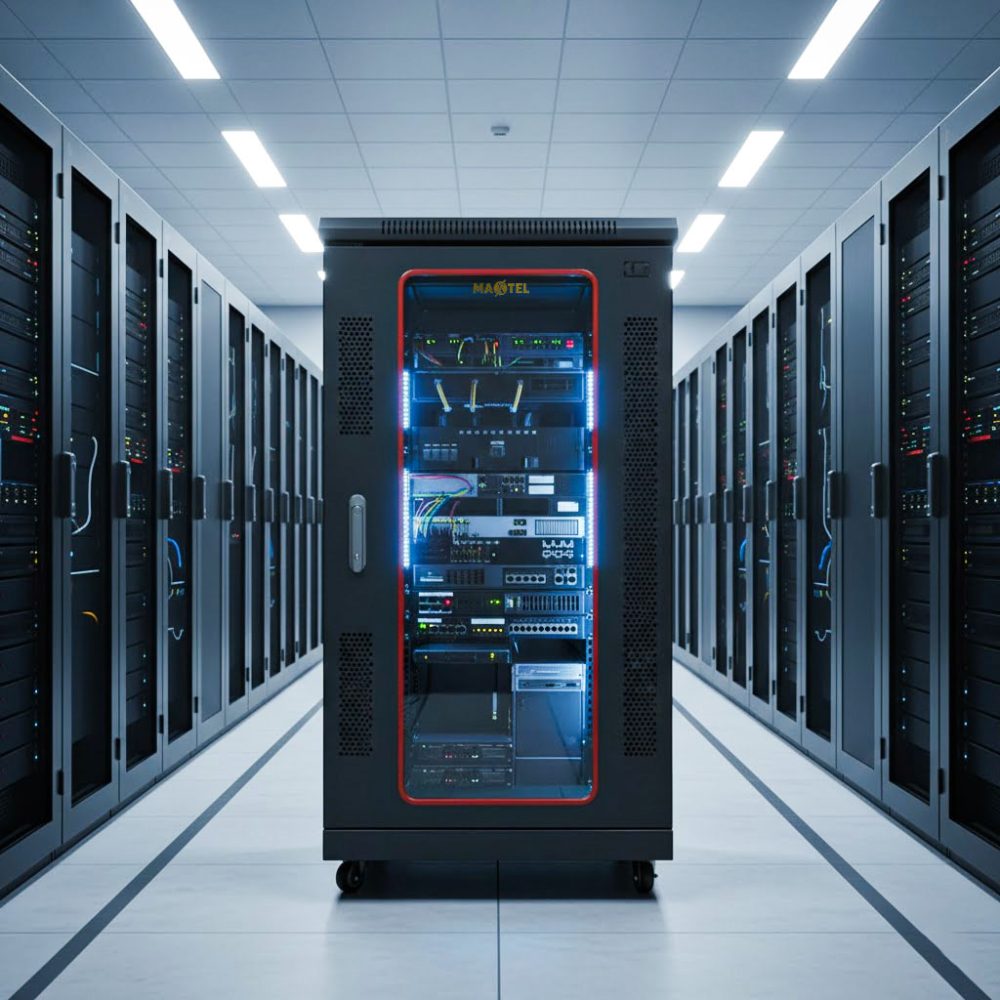 tủ rack 20u d800 trong trung tâm dữ liệu