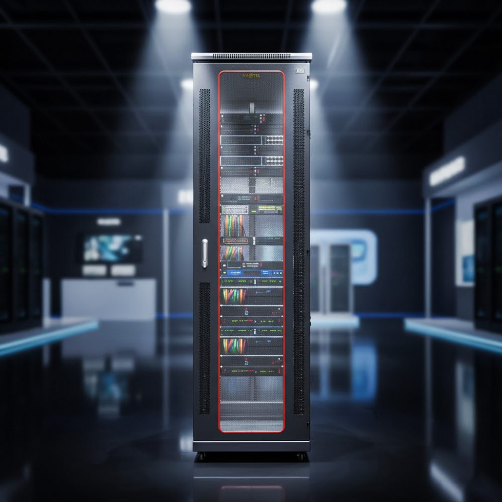 tủ rack 42u maxtel trong Showroom công nghệ cao