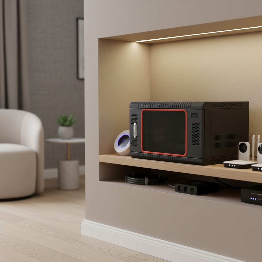 tủ rack 6u màu đen