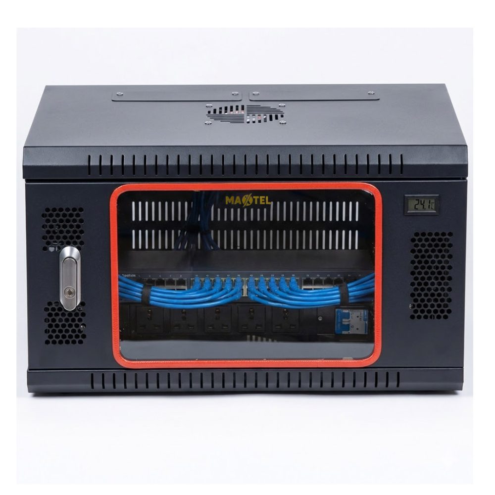 tủ rack 6ud400 màu đen treo tường