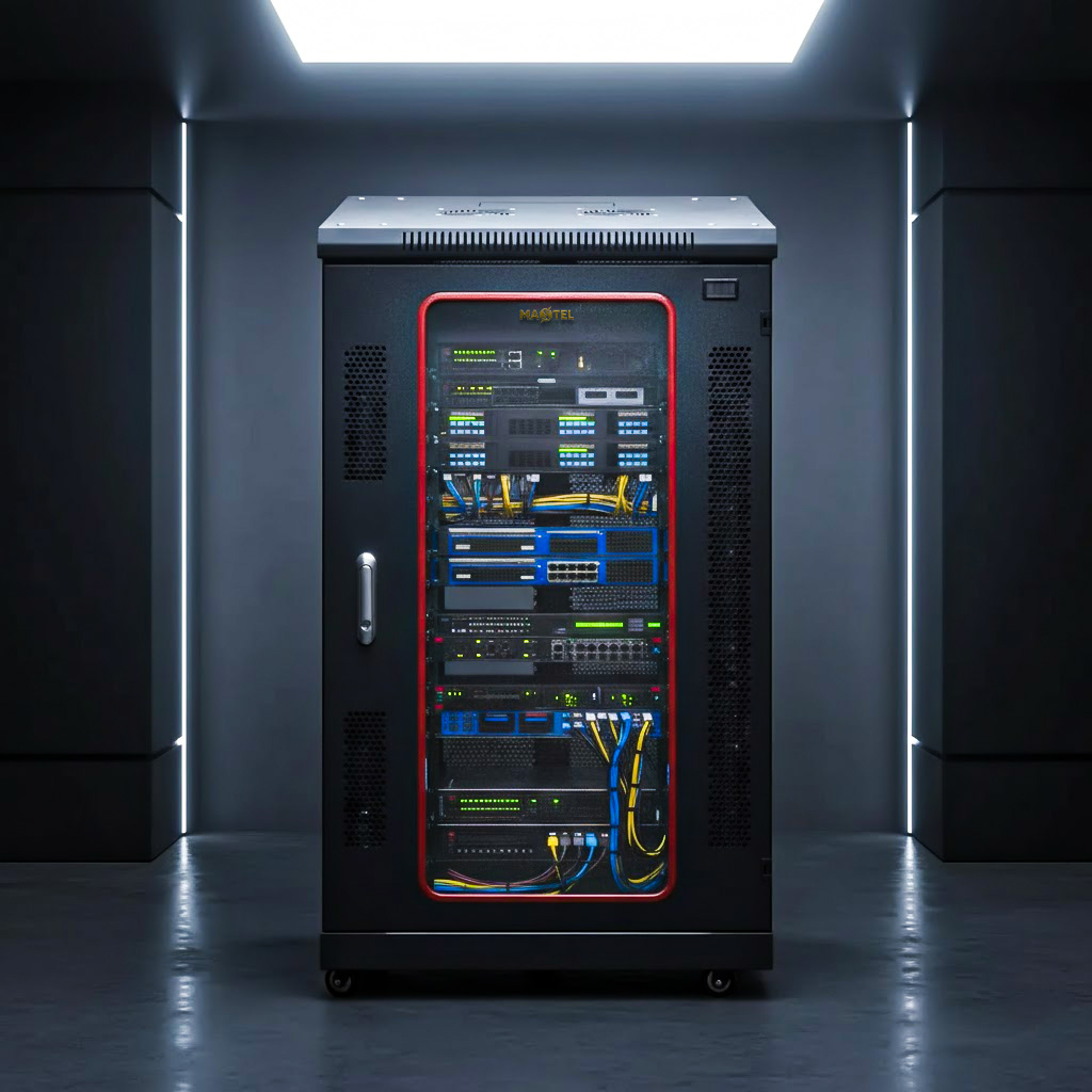 tủ rack maxtel 20u trong showroom tủ rack maxtel 20u trong showroom