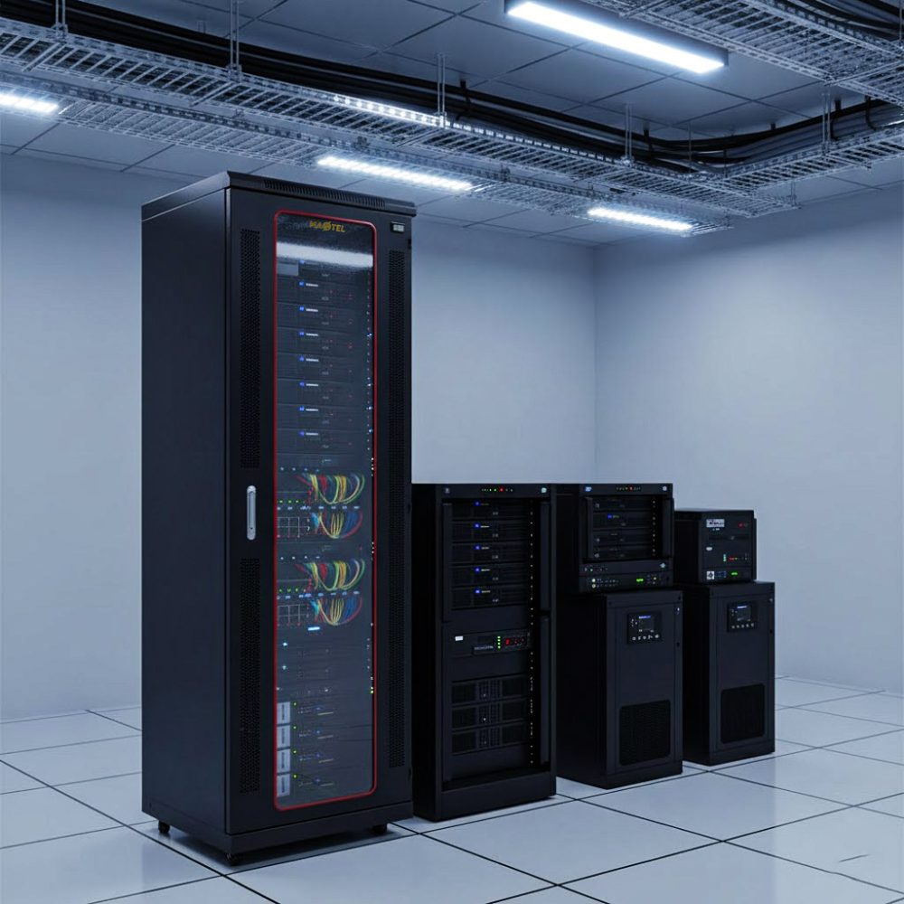 tủ rack maxtel 36U trong trung tâm dữ liệu mini