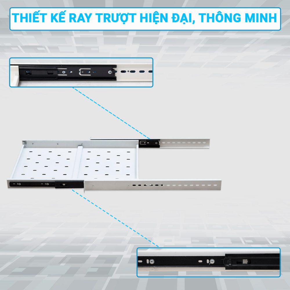 Thiết kế rãnh trượt thông minh của khay trượt 1UD1000 Maxtel