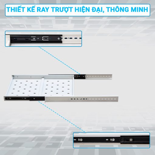 Thiết kế ray trượt thông minh của khay trượt tur ack 1UD800 Maxtel