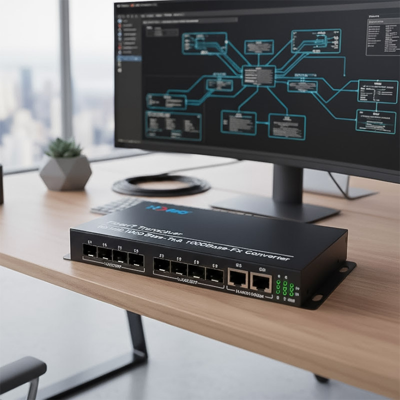 Ảnh thực tế Converter 8 cổng SFP + 2 RJ45 1G HDtec.. Ảnh thực tế Converter 8 cổng SFP + 2 RJ45 1G HDtec..