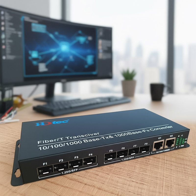 Ảnh thực tế Converter 8 cổng SFP + 2 RJ45 1G HDtec..... Ảnh thực tế Converter 8 cổng SFP + 2 RJ45 1G HDtec.....