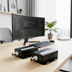 Ảnh thực tế Converter Ethernet HDtec dùng cho camera IP chạy trên cáp đồng trục