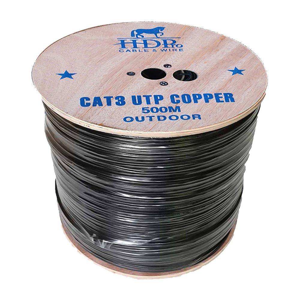 Cáp điện thoại Cat3 UTP ngoài trời 500M HDpro (2)