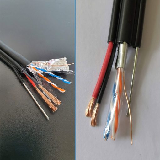 Cáp điện thoại liền nguồn Cat3 FTP + 2C Copper ngoài trời 305m (2)