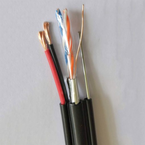 Cáp điện thoại liền nguồn Cat3 FTP + 2C Copper ngoài trời 305m (3)