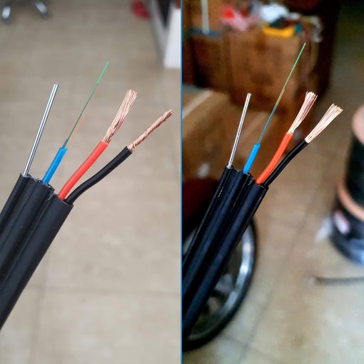 Cáp quang 4FO kèm nguồn HDPRO outdoor PN GYXTC8Y+2C (1)