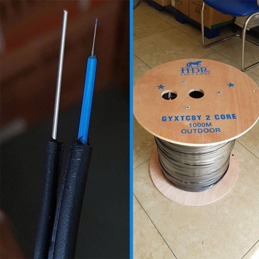 Cáp quang ống lỏng HDPRO 2FO, 4FO (dây tròn) ngoài trời có dây căng