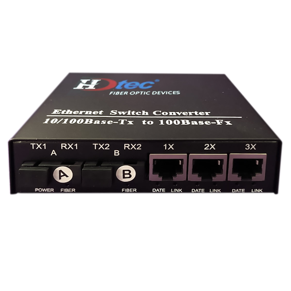 Converter 2 cổng quang + 3 cổng RJ45 100M HDtec (1)