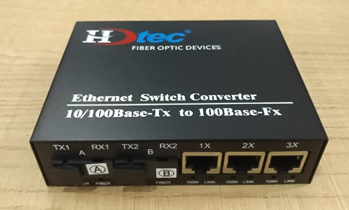 Converter 2 cổng quang + 3 cổng RJ45 100M HDtec (3)