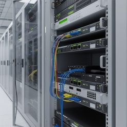 Converter 2 cổng quang + 3 cổng RJ45 100M HDtec được lắp đặt trong phòng server