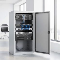 Converter 24 cổng SFP + 2 cổng RJ45 HDtec được sử dụng để mở rộng hệ thống mạng cho tòa nhà văn phòng