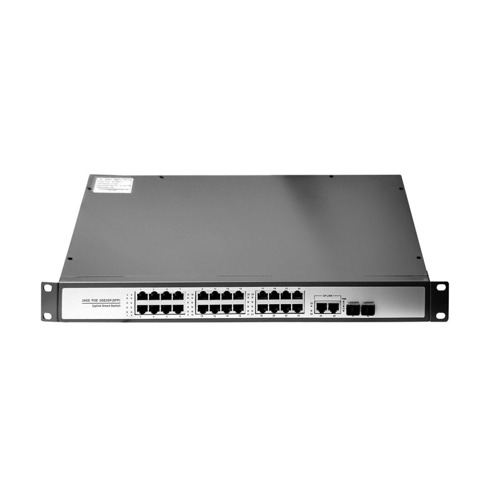 Fiber Network Switch 26 cổng RJ45 1G +2 Slot SFP 1 (1)