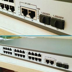 Fiber Network Switch 26 cổng RJ45 1G +2 Slot SFP 1