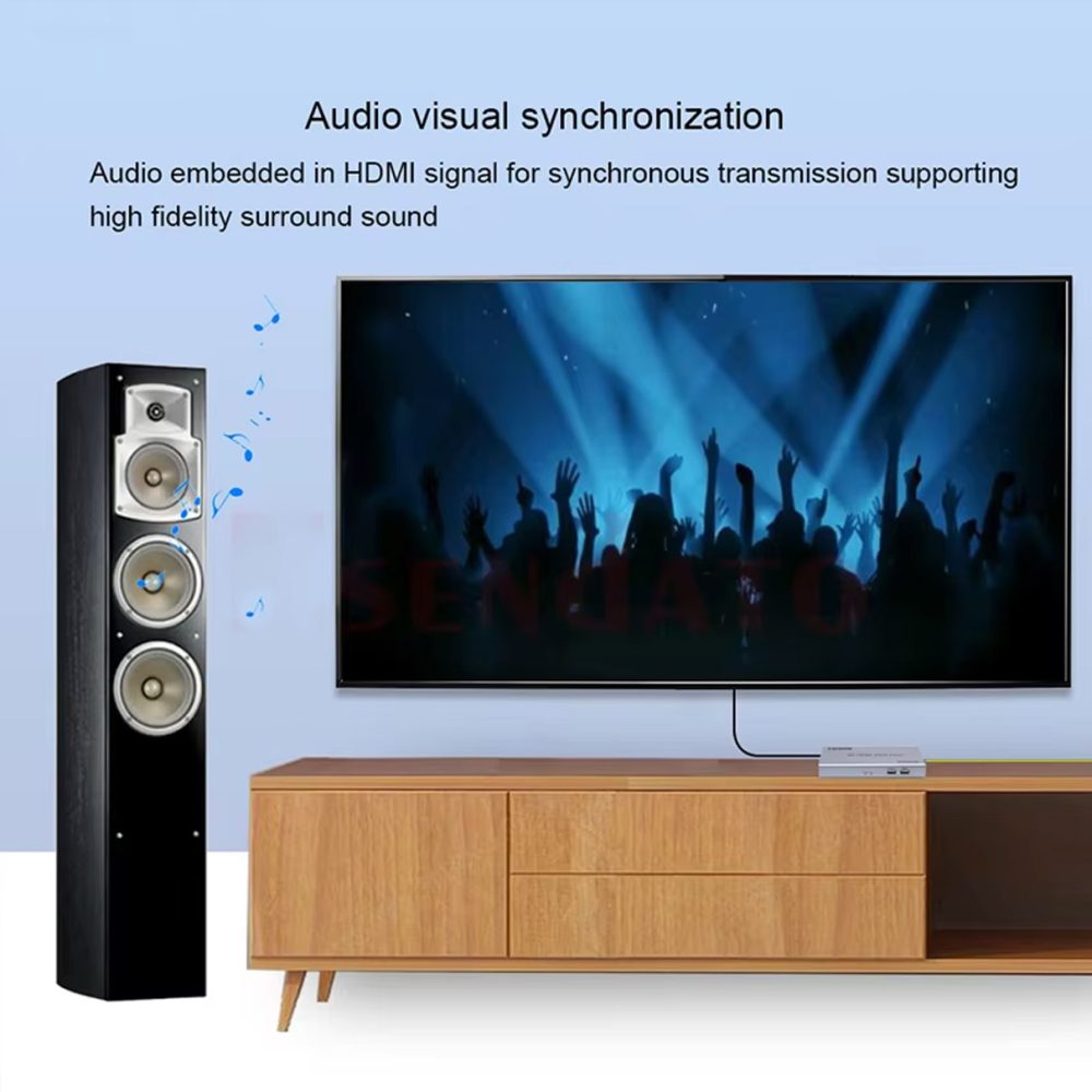 HDTEC HDMI CONVERTER 4K (Kéo dài HDMI + USB bằng Cáp Quang) (4)